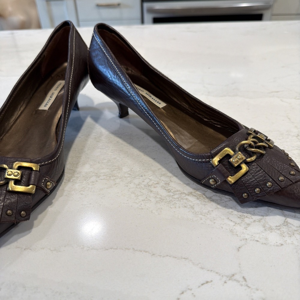 PEDRO MIRALLES Kitten Heel Shoes EU40 - Picture 2 of 11